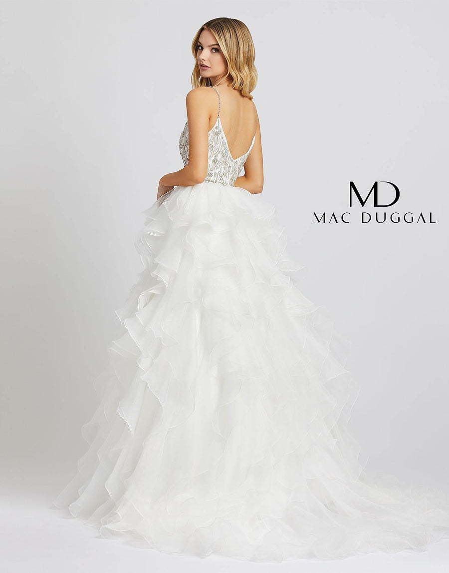 Mac Duggal Prom Spaghetti Strap Long Ball Gown 48959 - The Dress Outlet