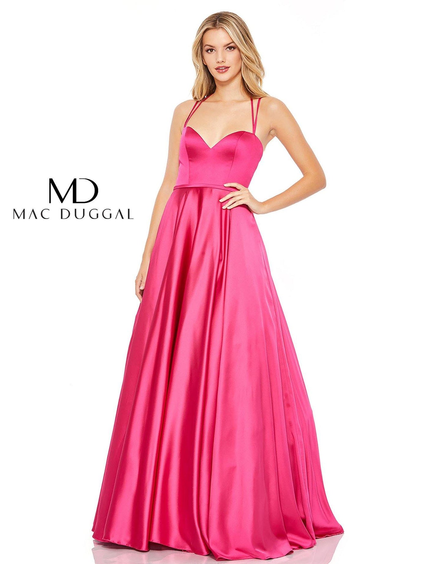 Mac Duggal Prom Spaghetti Strap Long Dress 67559 - The Dress Outlet