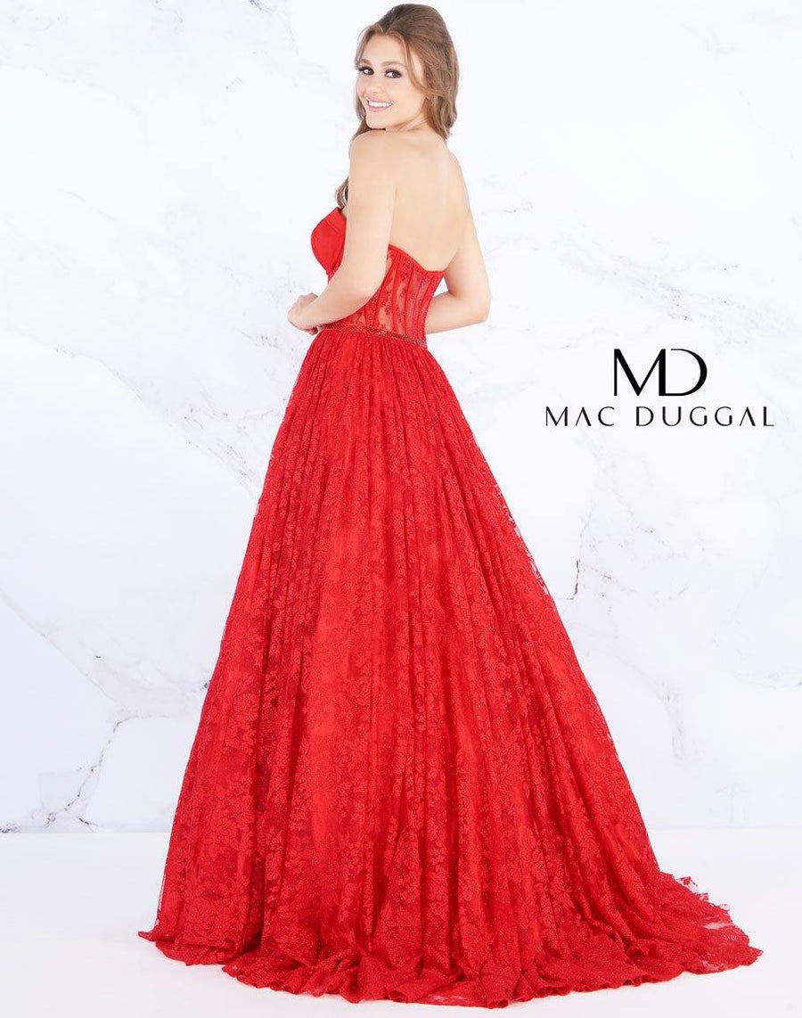 Mac Duggal Prom Strapless Long Ball Gown 30605M - The Dress Outlet