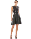 Mac Duggal Short Cocktail Leather Dress 55064 - The Dress Outlet