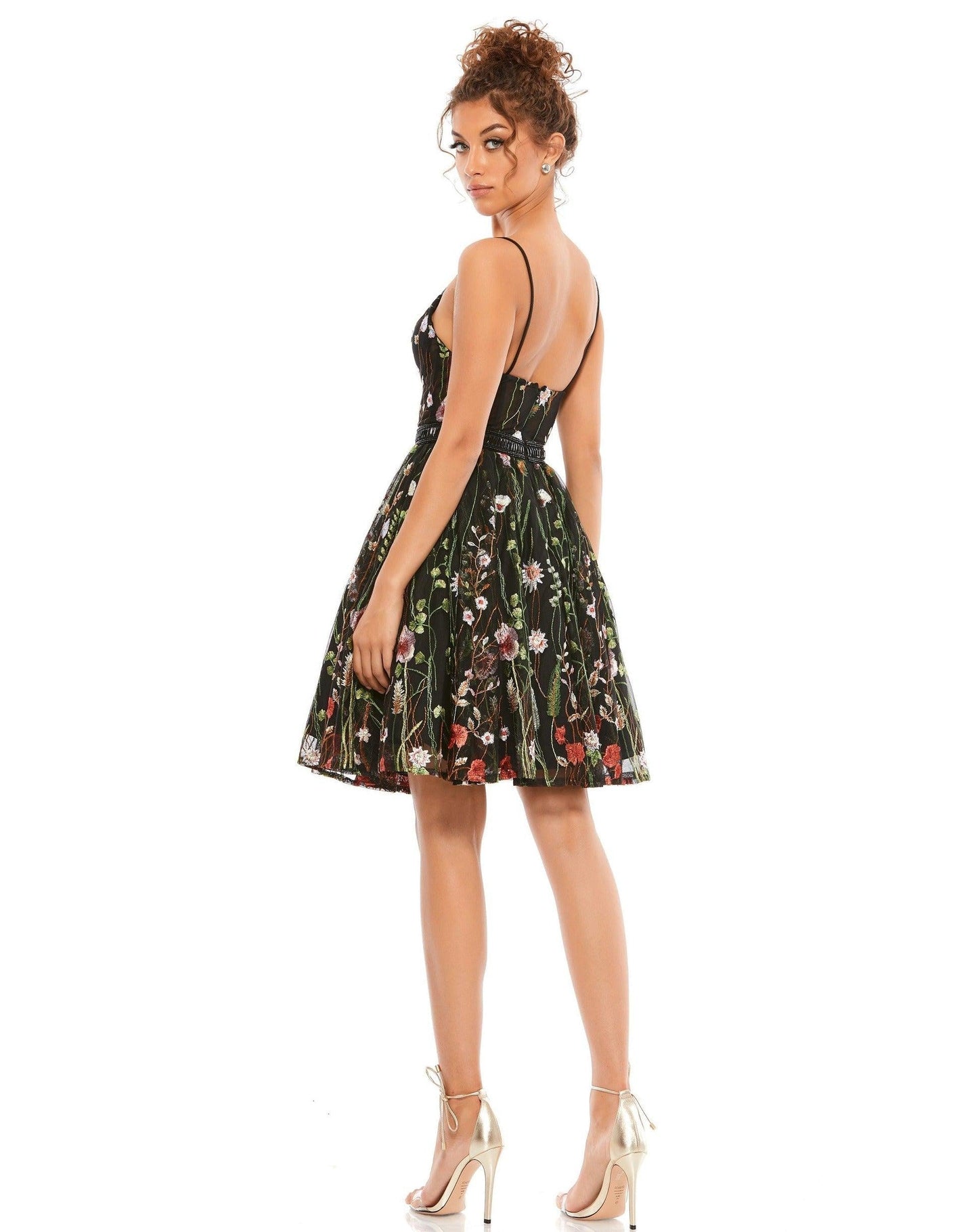 Mac Duggal Short Spaghetti Strap Print Dress Sale - The Dress Outlet