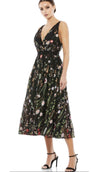 Mac Duggal Sleeveless Floral Midi Dress 26557 - The Dress Outlet