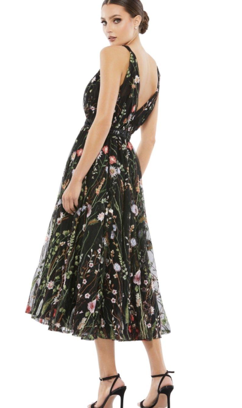 Mac Duggal Sleeveless Floral Midi Dress 26557 - The Dress Outlet