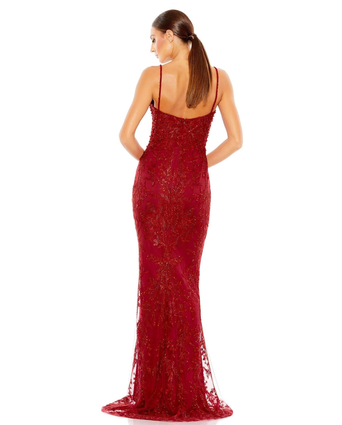 Mac Duggal Spaghetti Strap Long Formal Dress 20330 - The Dress Outlet