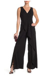 Marina Long Formal Sleeveless Ruffled Jumpsuit - The Dress Outlet