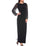 Marina Long Sleeve Formal Beaded Chiffon Dress - The Dress Outlet