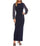 Marina Long Sleeve Formal Beaded Chiffon Dress - The Dress Outlet