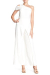 Marina One Shoulder Formal Jumpsuit - The Dress Outlet