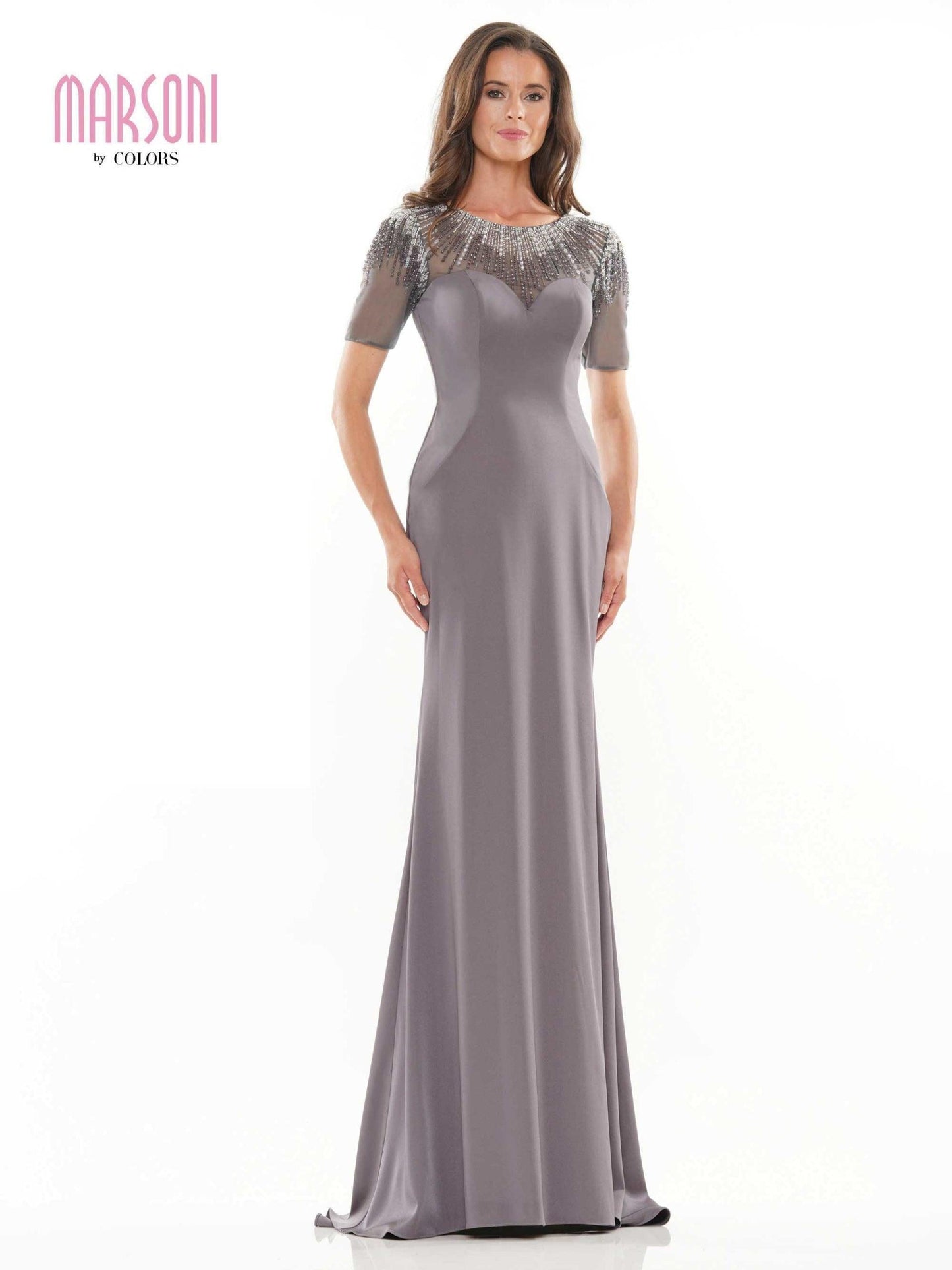 Marsoni Beaded Mother of the Bride Long Gown 1154 - The Dress Outlet