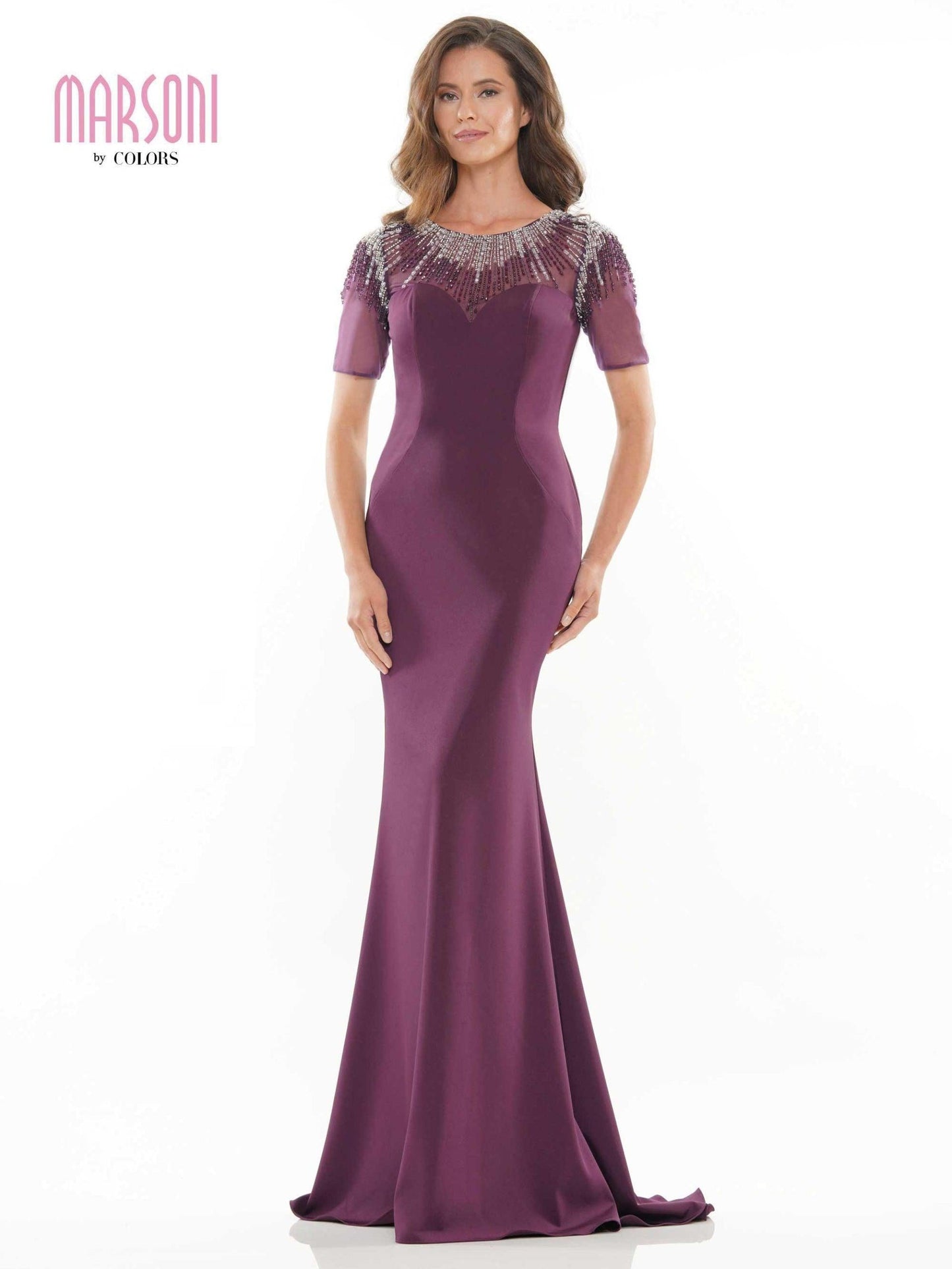 Marsoni Beaded Mother of the Bride Long Gown 1154 - The Dress Outlet