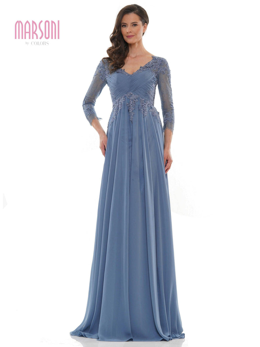 Marsoni Chiffon Mother of the Bride Long Gown 1125 - The Dress Outlet