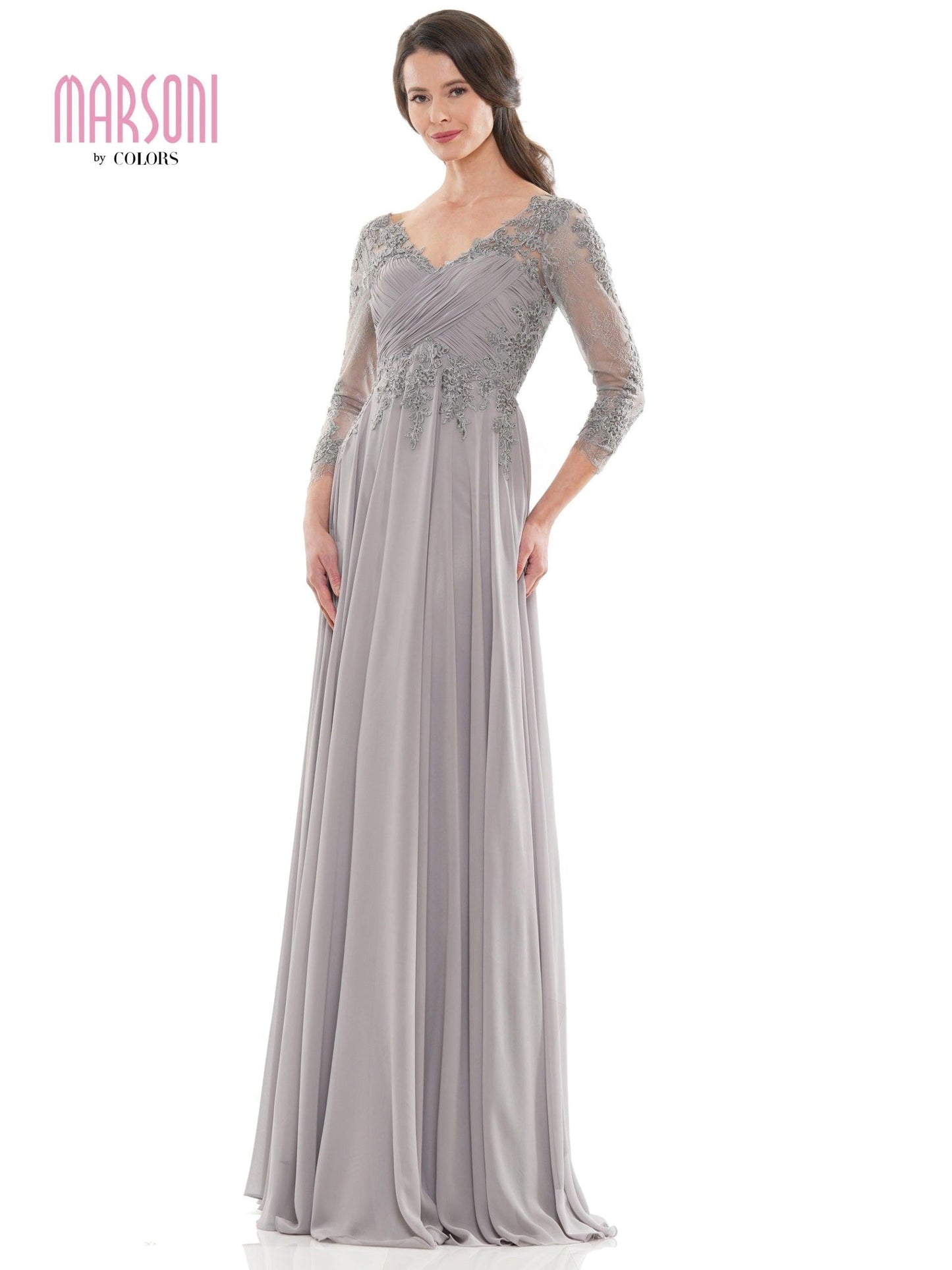 Marsoni Chiffon Mother of the Bride Long Gown 1125 - The Dress Outlet