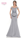 Marsoni Formal Off Shoulder Satin Long Dress 1141 - The Dress Outlet