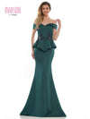 Marsoni Formal Off Shoulder Satin Long Dress 1141 - The Dress Outlet