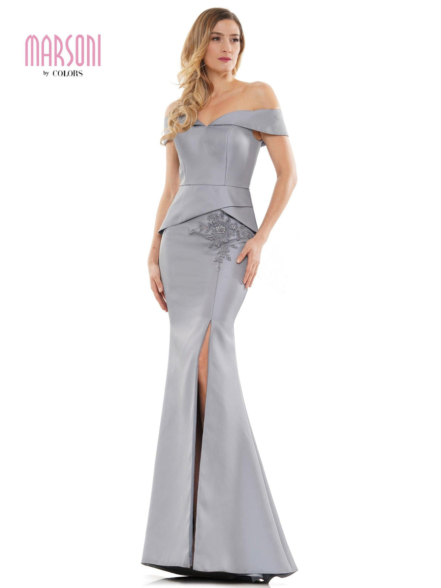 Marsoni Long Formal Off Shoulder Dress 1143 - The Dress Outlet