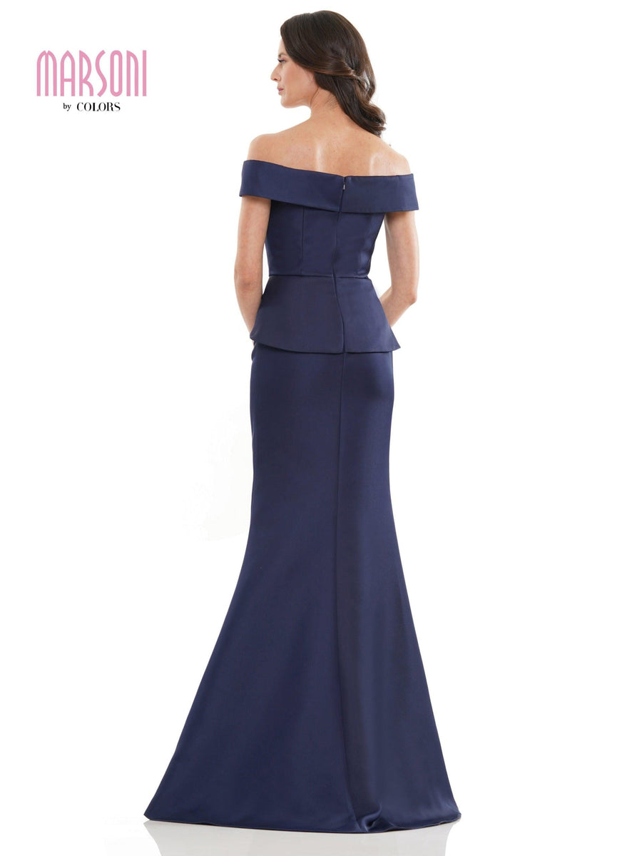 Marsoni Long Formal Off Shoulder Dress 1143 - The Dress Outlet