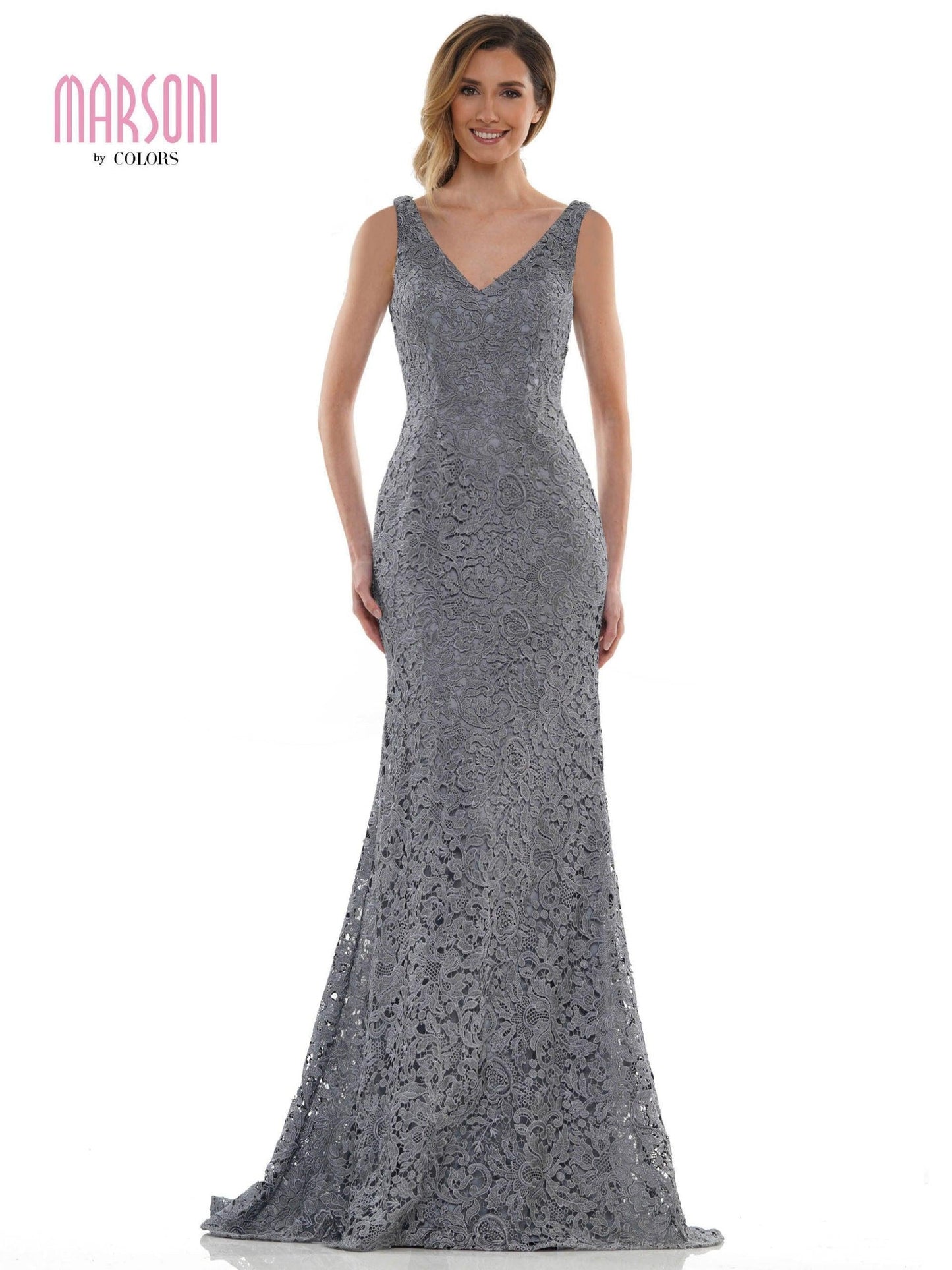 Marsoni Long Formal Sleeveless Lace Dress 1116 - The Dress Outlet