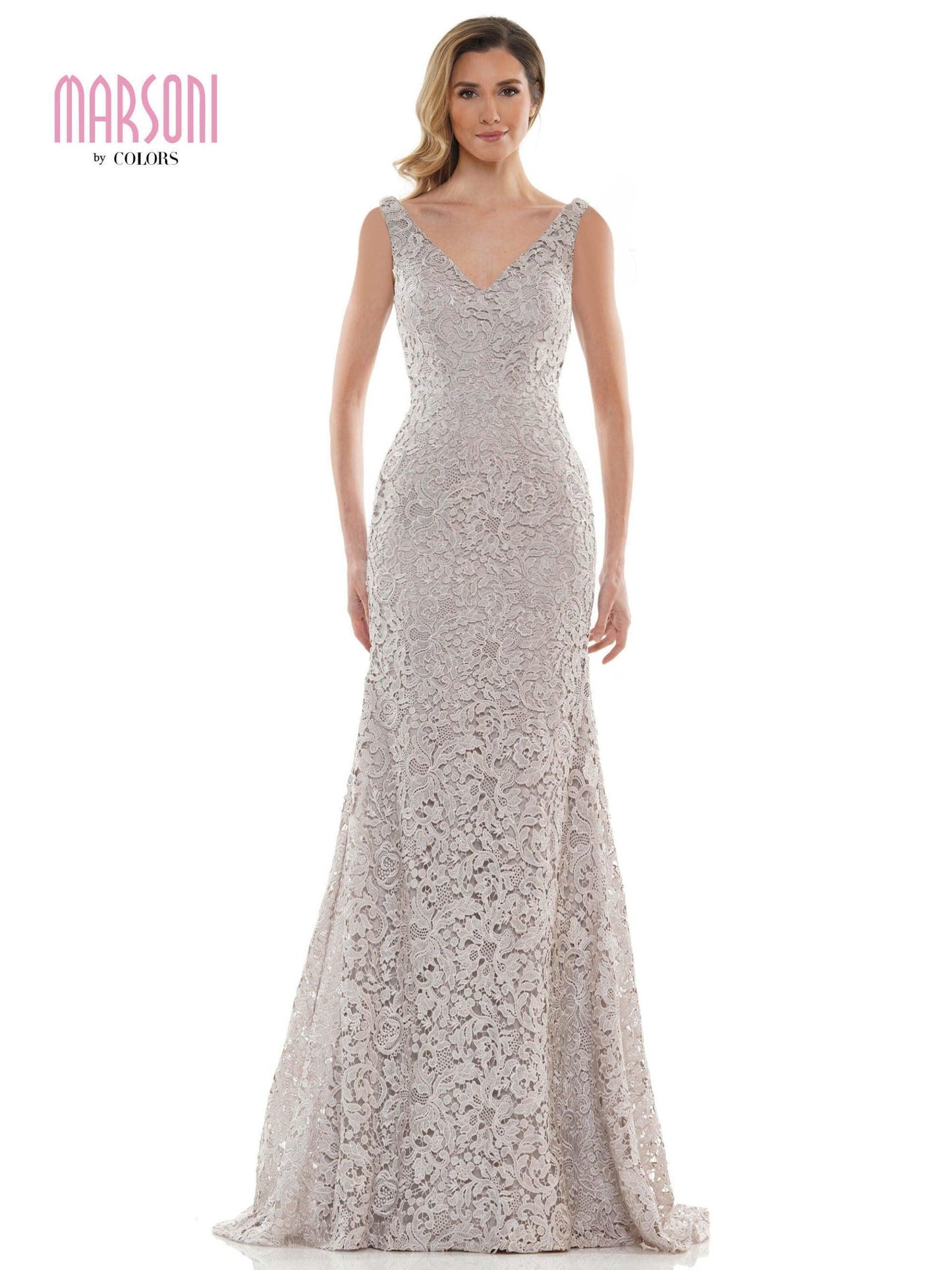 Marsoni Long Formal Sleeveless Lace Dress 1116 - The Dress Outlet