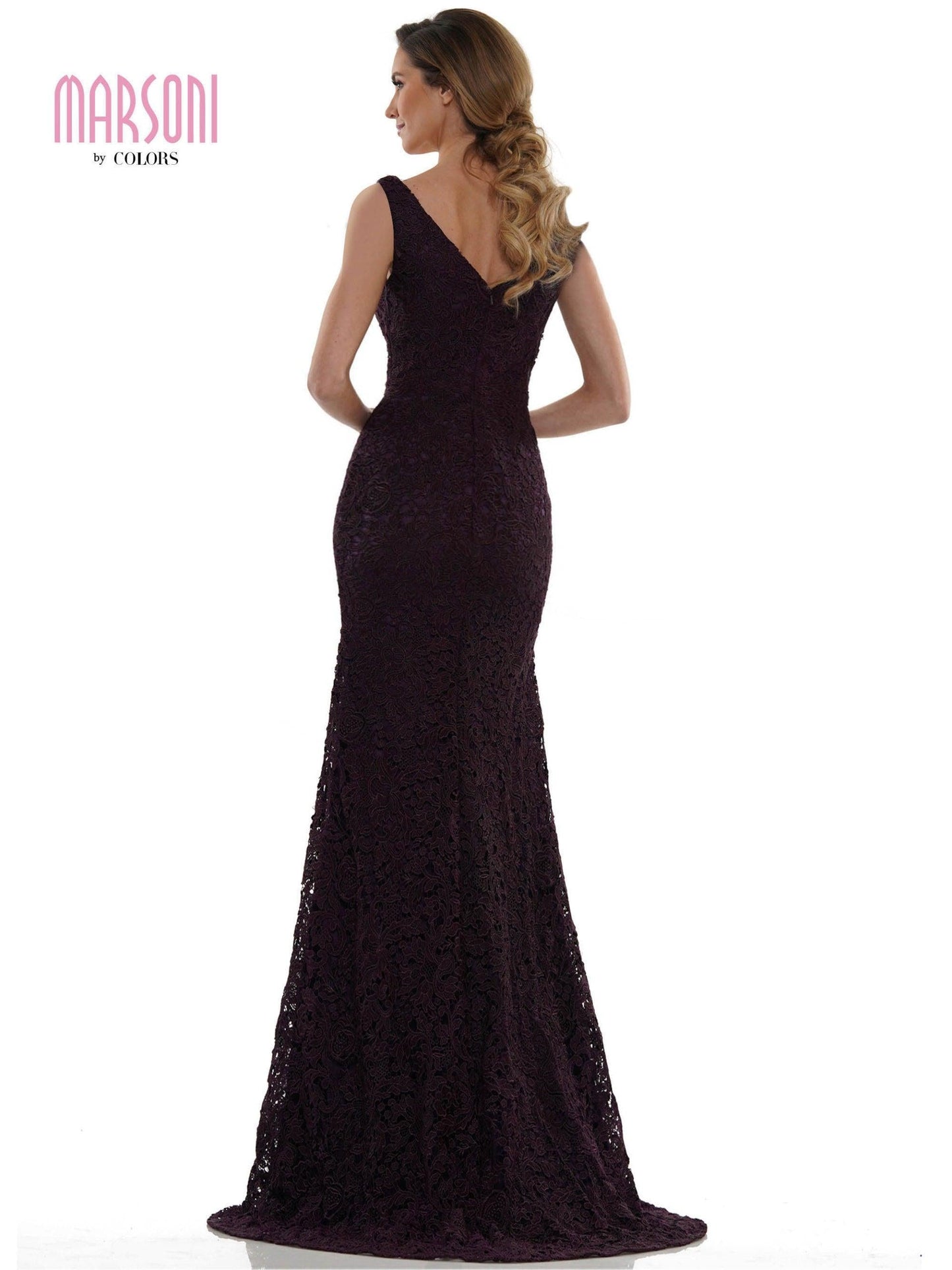 Marsoni Long Formal Sleeveless Lace Dress 1116 - The Dress Outlet