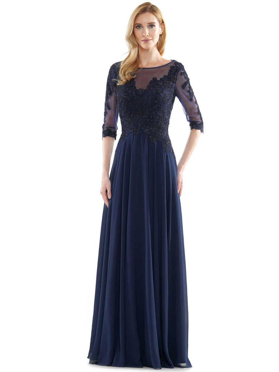 Marsoni Long Long Mother of Bride Chiffon Dress 157 - The Dress Outlet