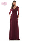 Marsoni Long Long Sleeve Mother of Bride Dress Wine