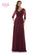 Marsoni Long Long Sleeve Mother of Bride Dress Wine