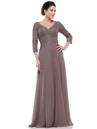 Wine Marsoni Long 3/4 Sleeve Mother of Bride Dress 237 for $371.99 ...