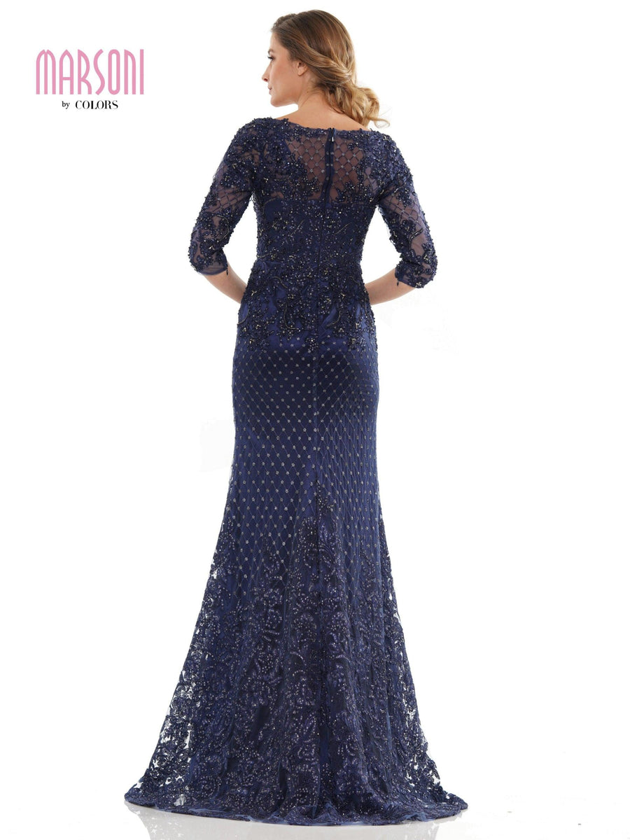 Marsoni Long Mother of the Bride Beaded Dress 1121 - The Dress Outlet