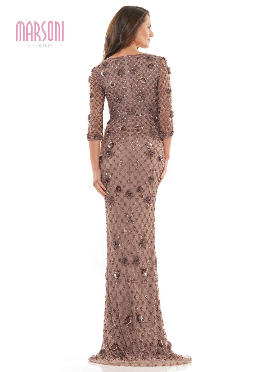 Marsoni Long Mother of the Bride Beaded Gown 1196 - The Dress Outlet