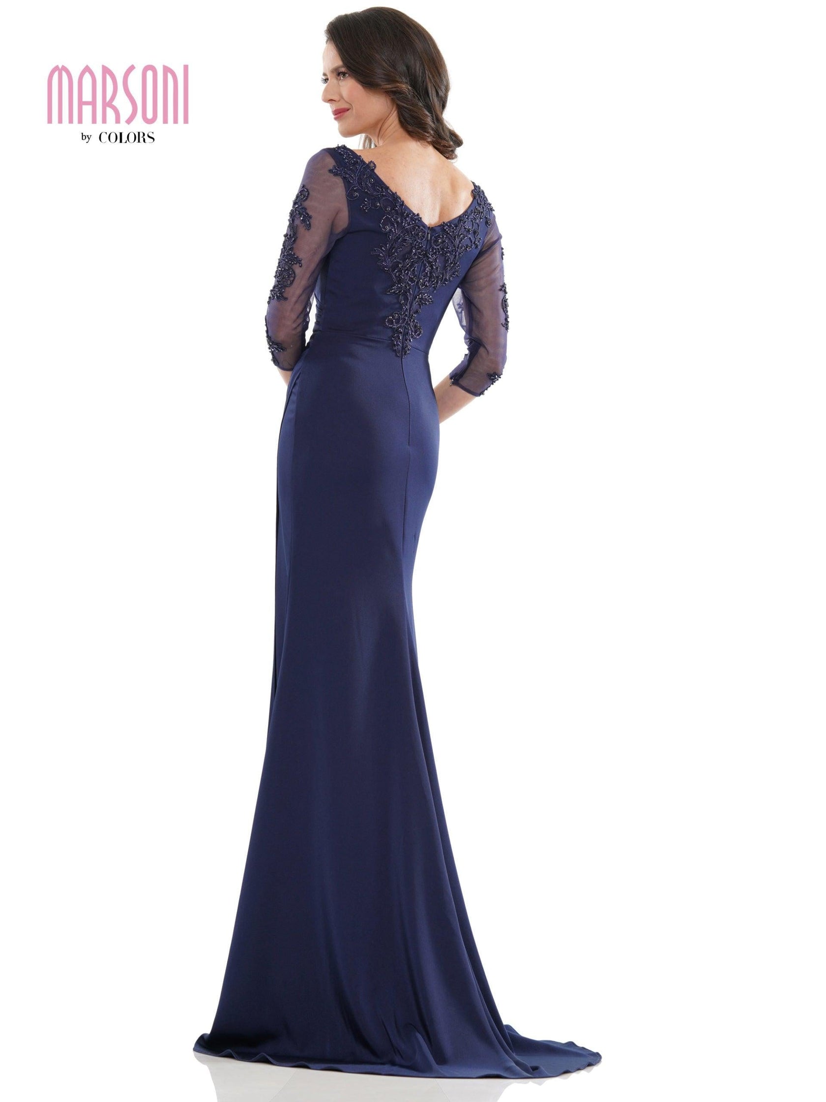 Navy Marsoni Long Mother of the Bride Formal Dress 1146 for $459.99 ...