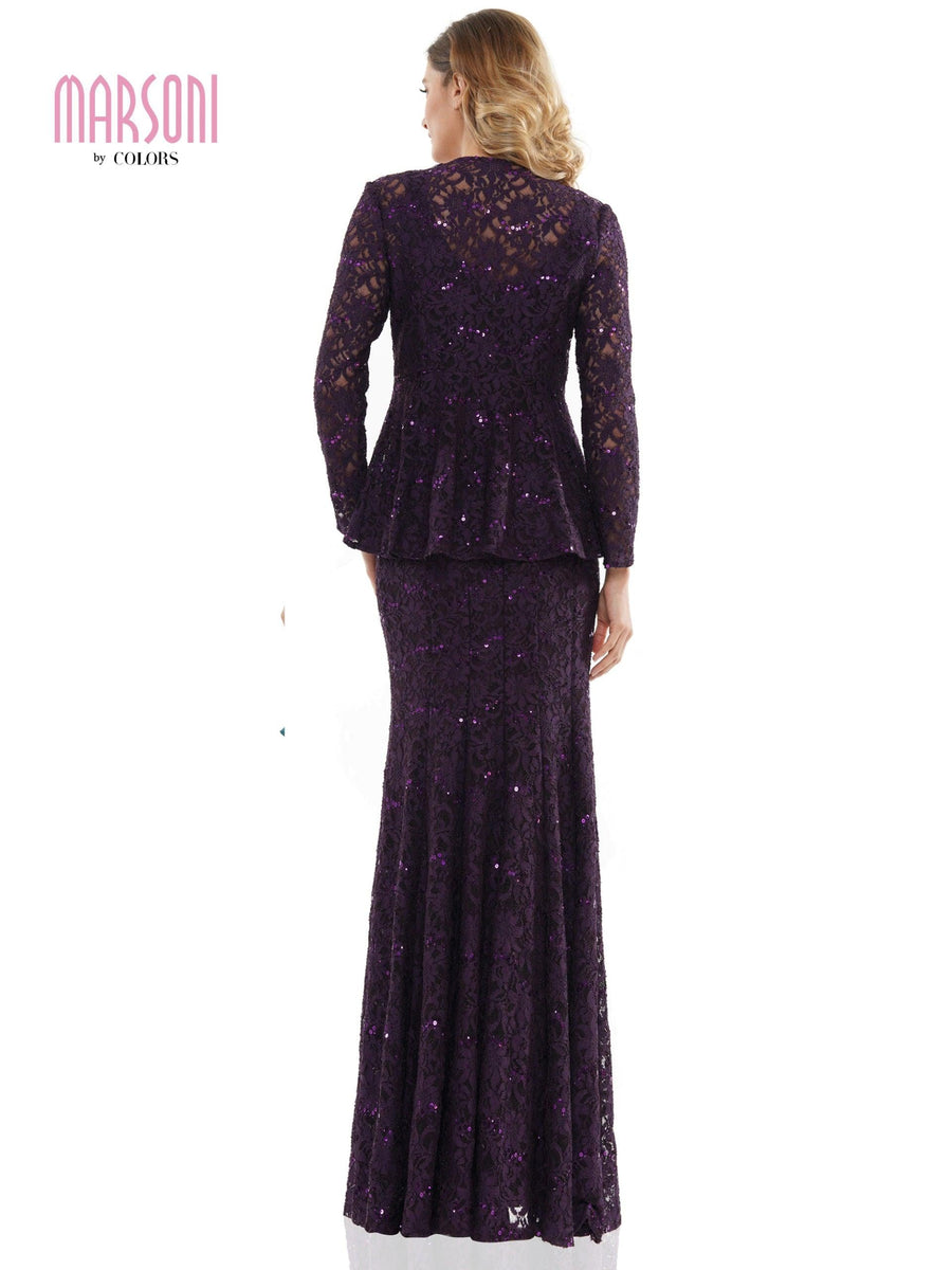 Marsoni Long Mother of the Bride Jacket Dress 301 - The Dress Outlet