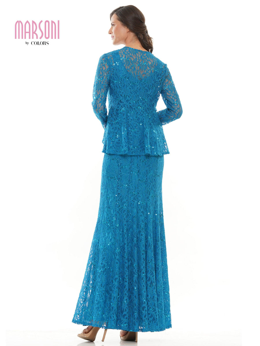 Marsoni Long Mother of the Bride Jacket Dress 301 - The Dress Outlet