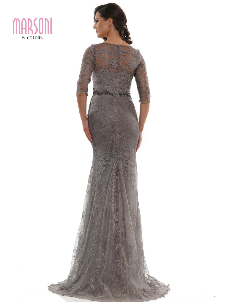 Marsoni Long Mother of the Bride Lace Dress 1127 - The Dress Outlet