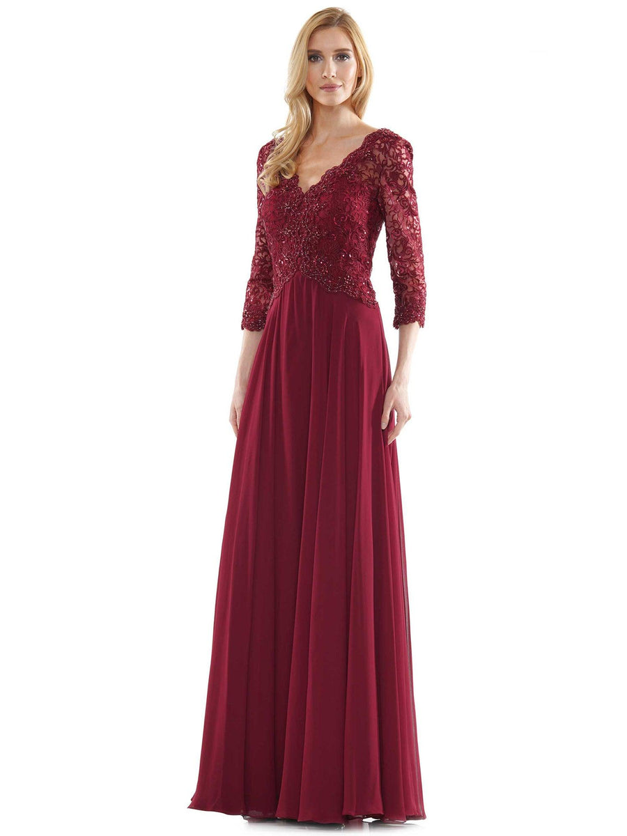 Marsoni Long Mother of the Bride Lace Dress 225 - The Dress Outlet