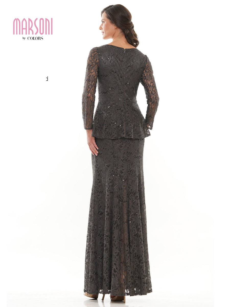 Marsoni Long Mother of the Bride Lace Dress 306 - The Dress Outlet