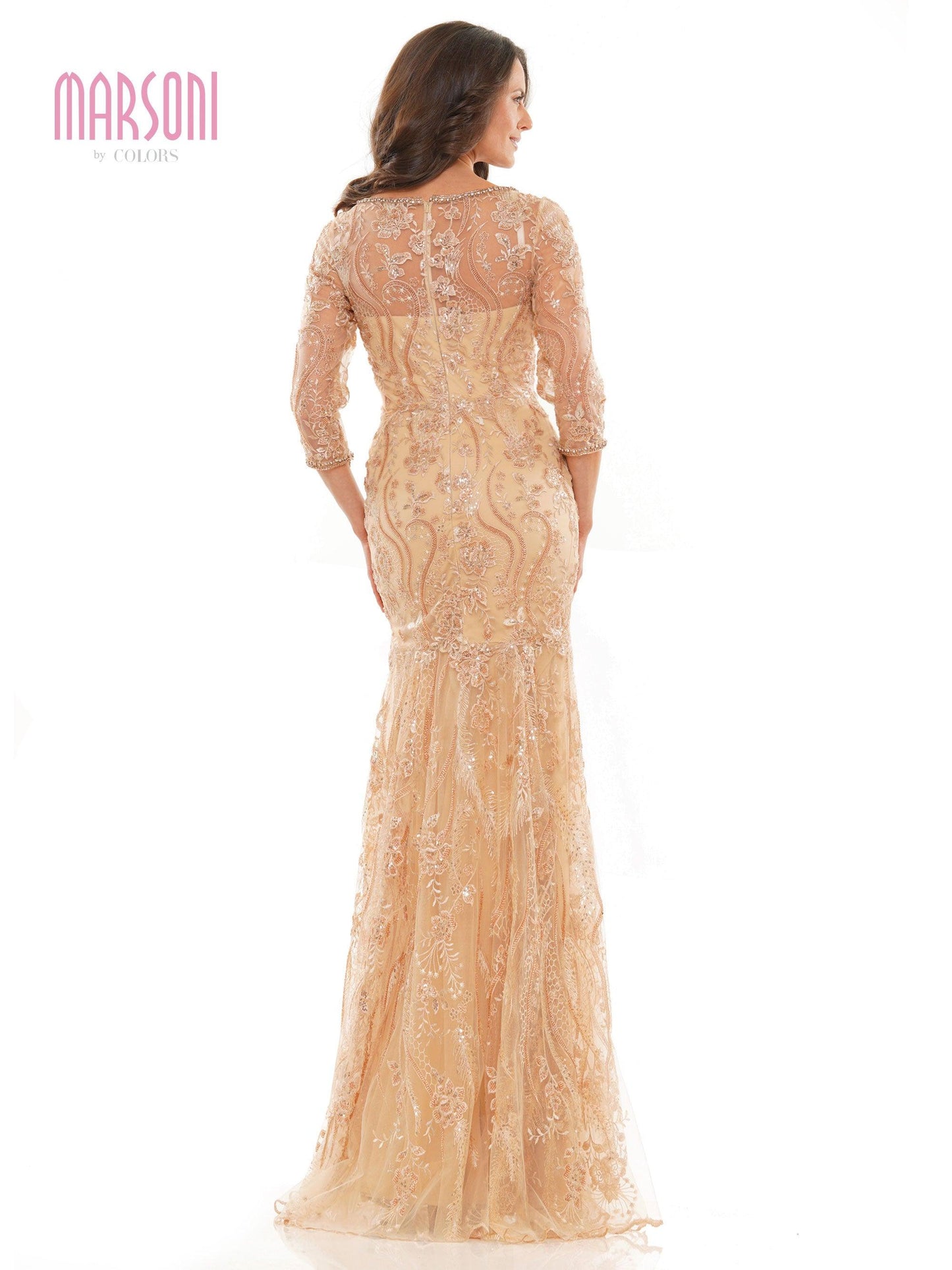 Marsoni Long Mother of the Bride Lace Gown 1193 - The Dress Outlet