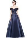 Marsoni Long Off Shoulder Ball Gown 1008 - The Dress Outlet