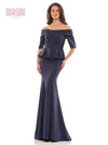 Marsoni Long Off Shoulder Fitted Formal Gown 1164 - The Dress Outlet