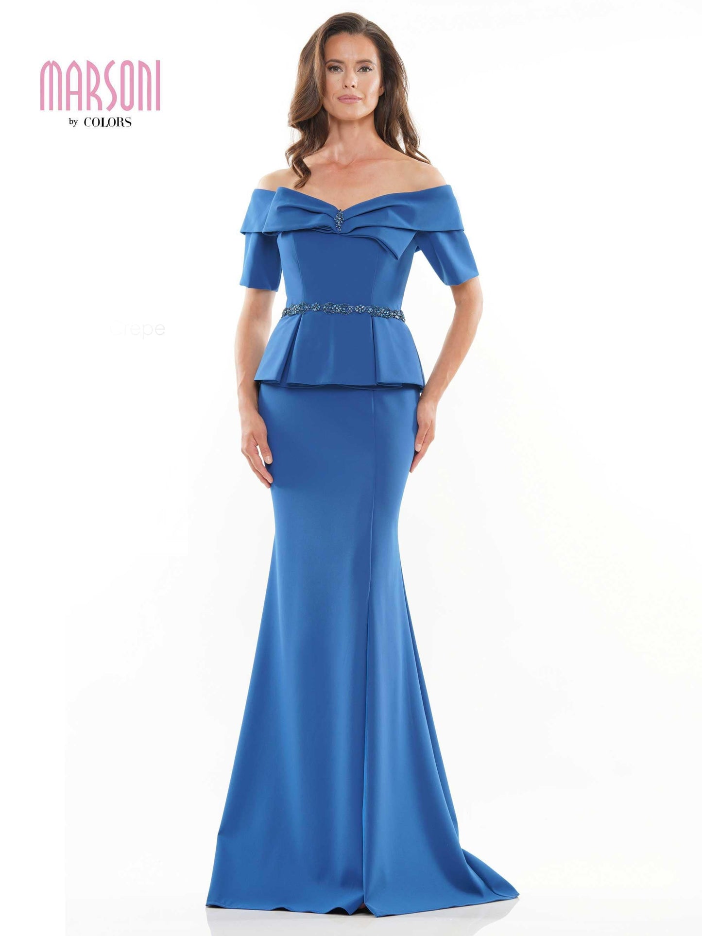 Marsoni Long Off Shoulder Formal Dress 1158 - The Dress Outlet