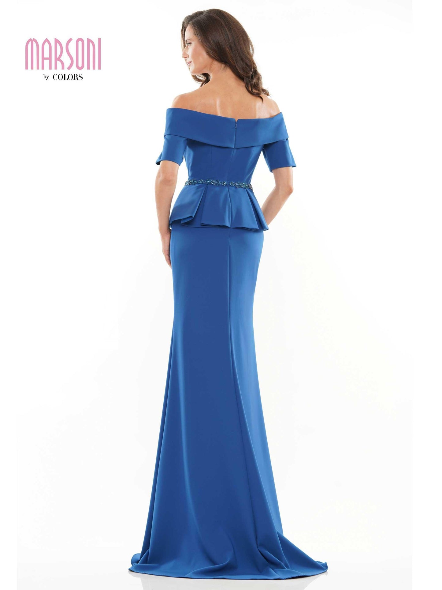 Marsoni Long Off Shoulder Formal Dress 1158 - The Dress Outlet