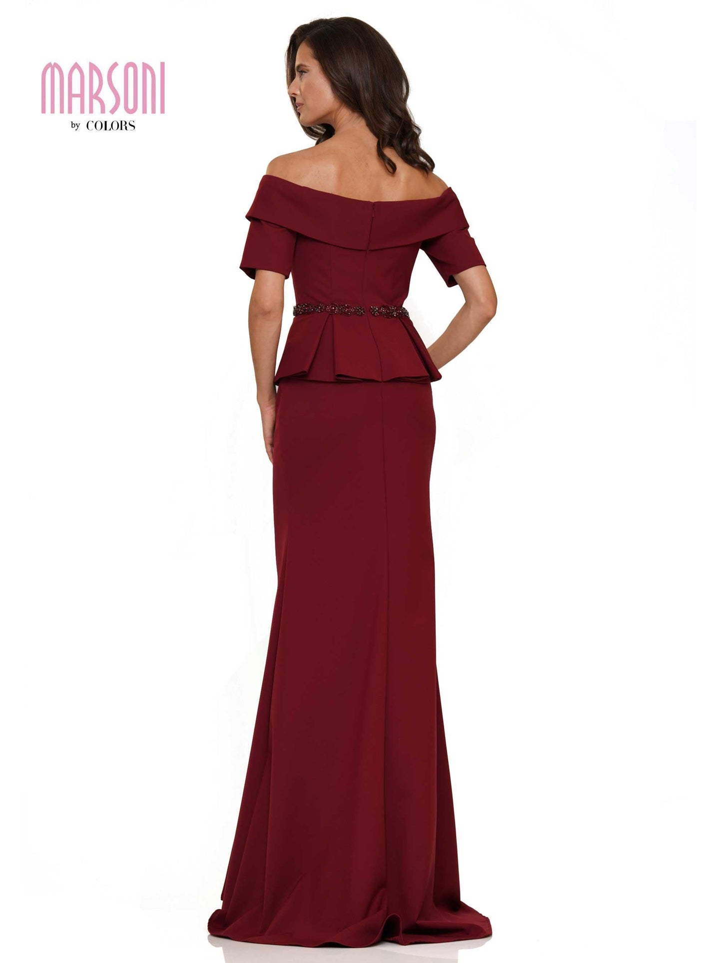 Marsoni Long Off Shoulder Formal Dress 1158 - The Dress Outlet