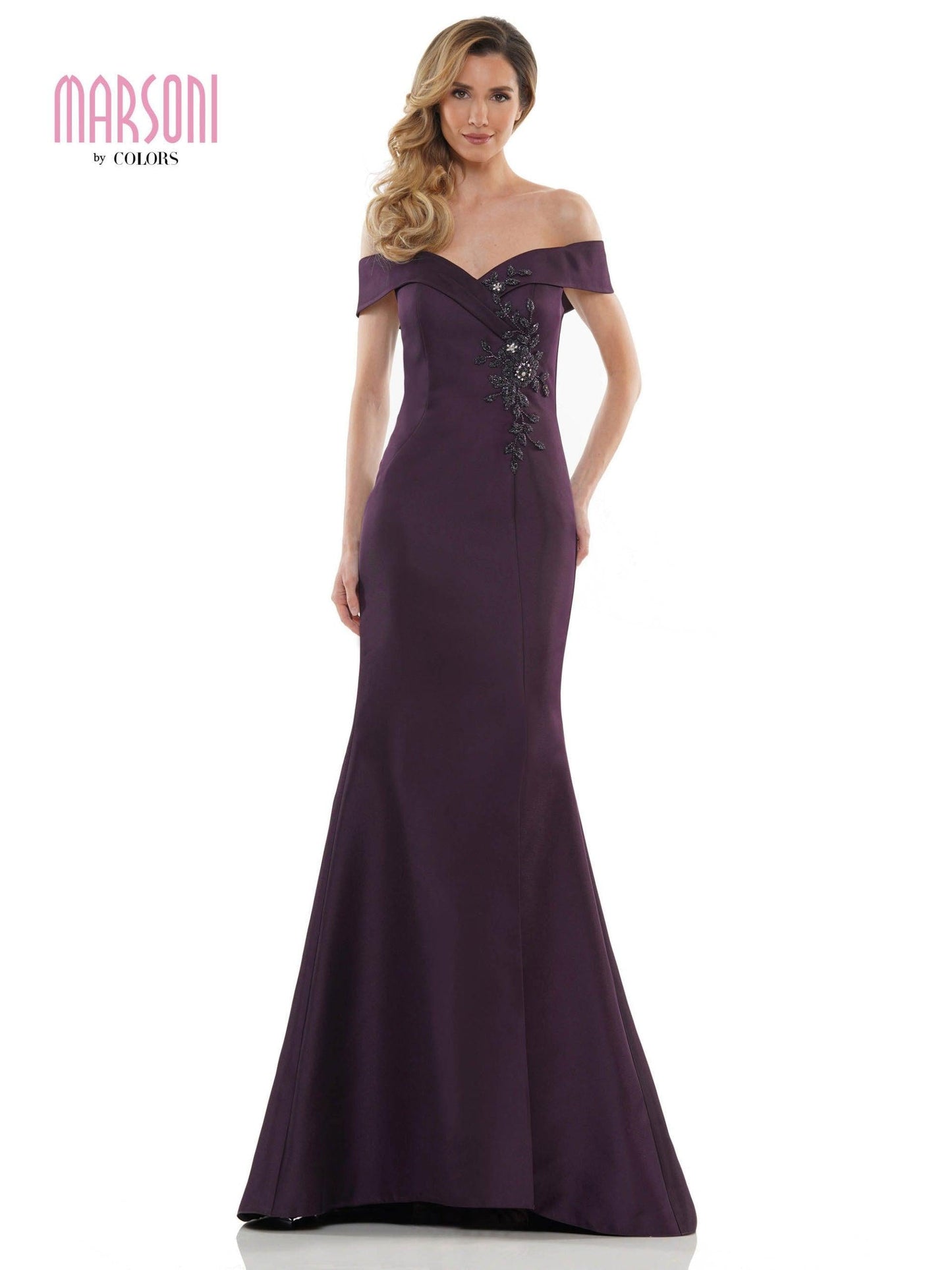 Marsoni Long Off Shoulder Formal Mermaid Dress 1140 - The Dress Outlet