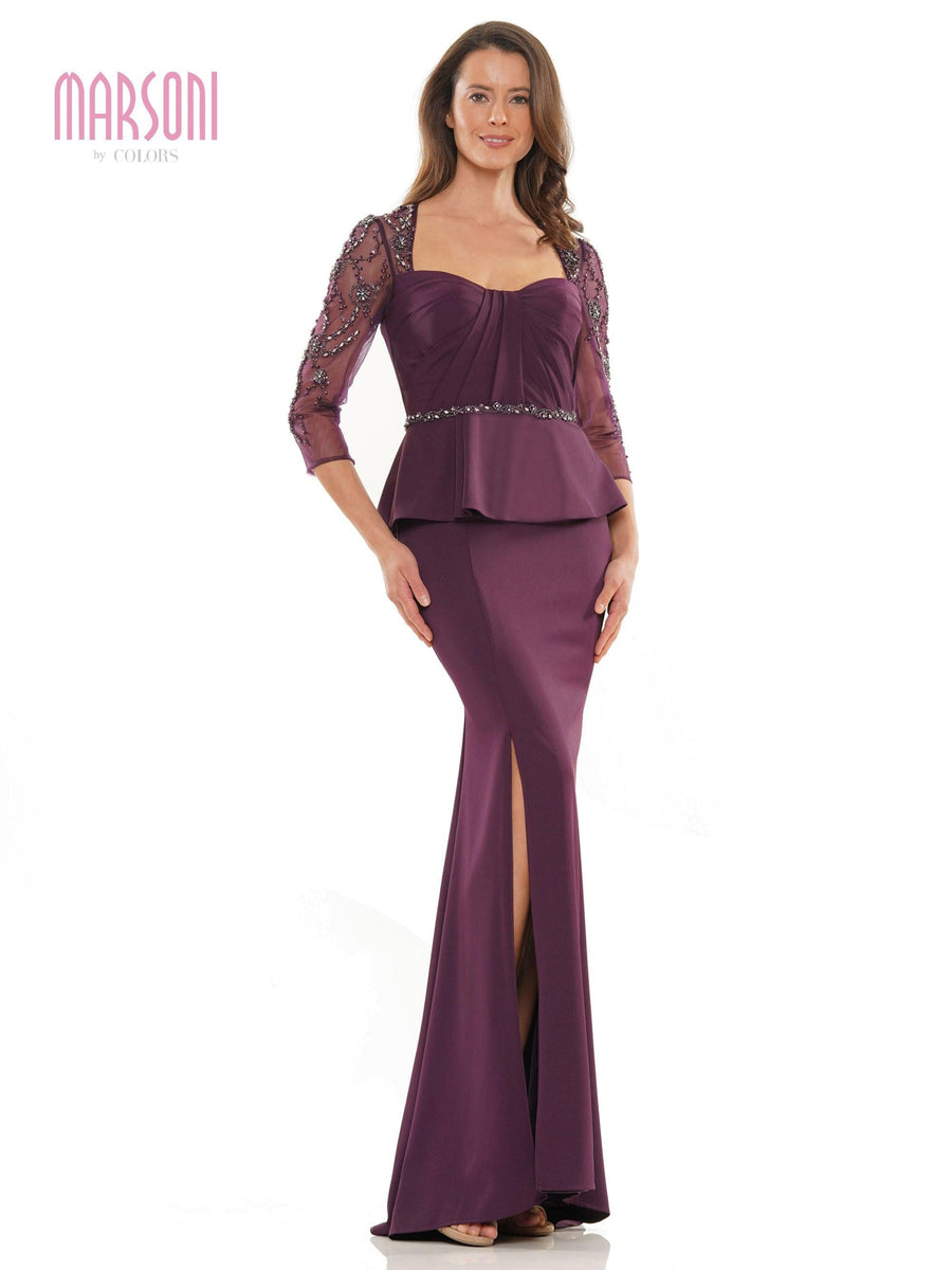 Marsoni Long Sleeve Mother of the Bride Gown 1192 - The Dress Outlet