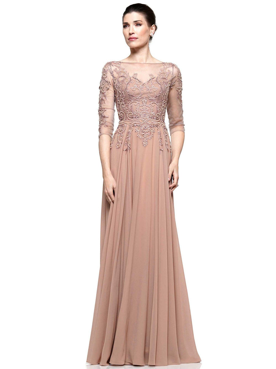 Marsoni Mother of the Bride Chiffon Long Dress 214 - The Dress Outlet