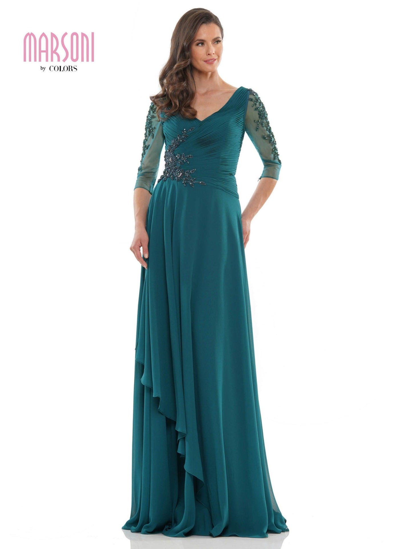 Marsoni Mother of the Bride Long Chiffon Dress 1135 - The Dress Outlet