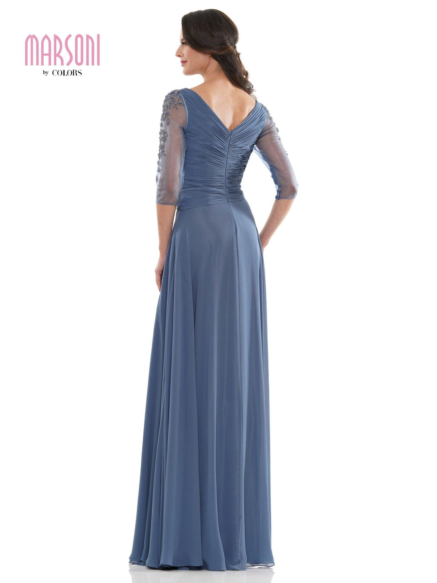 Marsoni Mother of the Bride Long Chiffon Dress 1135 - The Dress Outlet