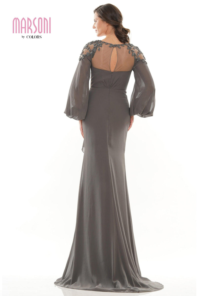 Marsoni Mother of the Bride Long Dress Charcoal