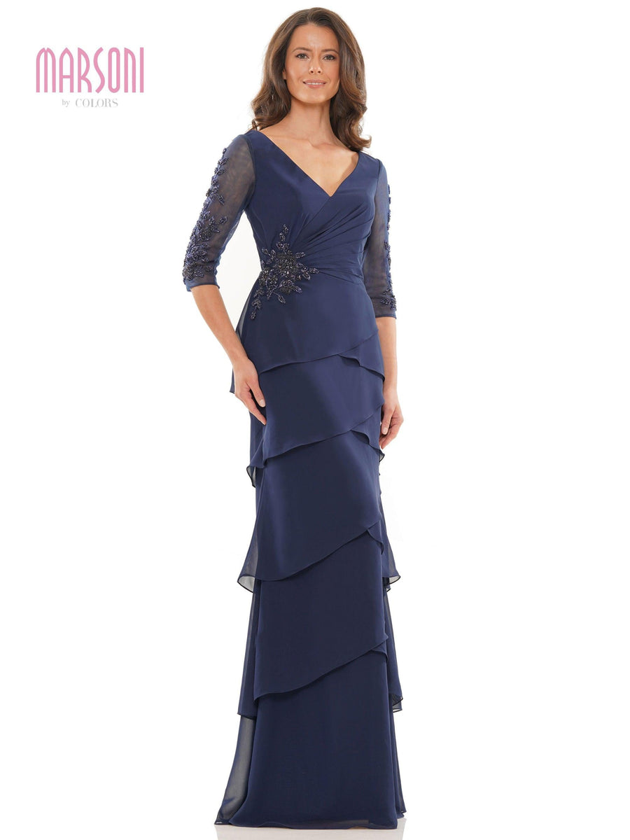 Marsoni  Mother of the Bride Long Dress 1168 - The Dress Outlet