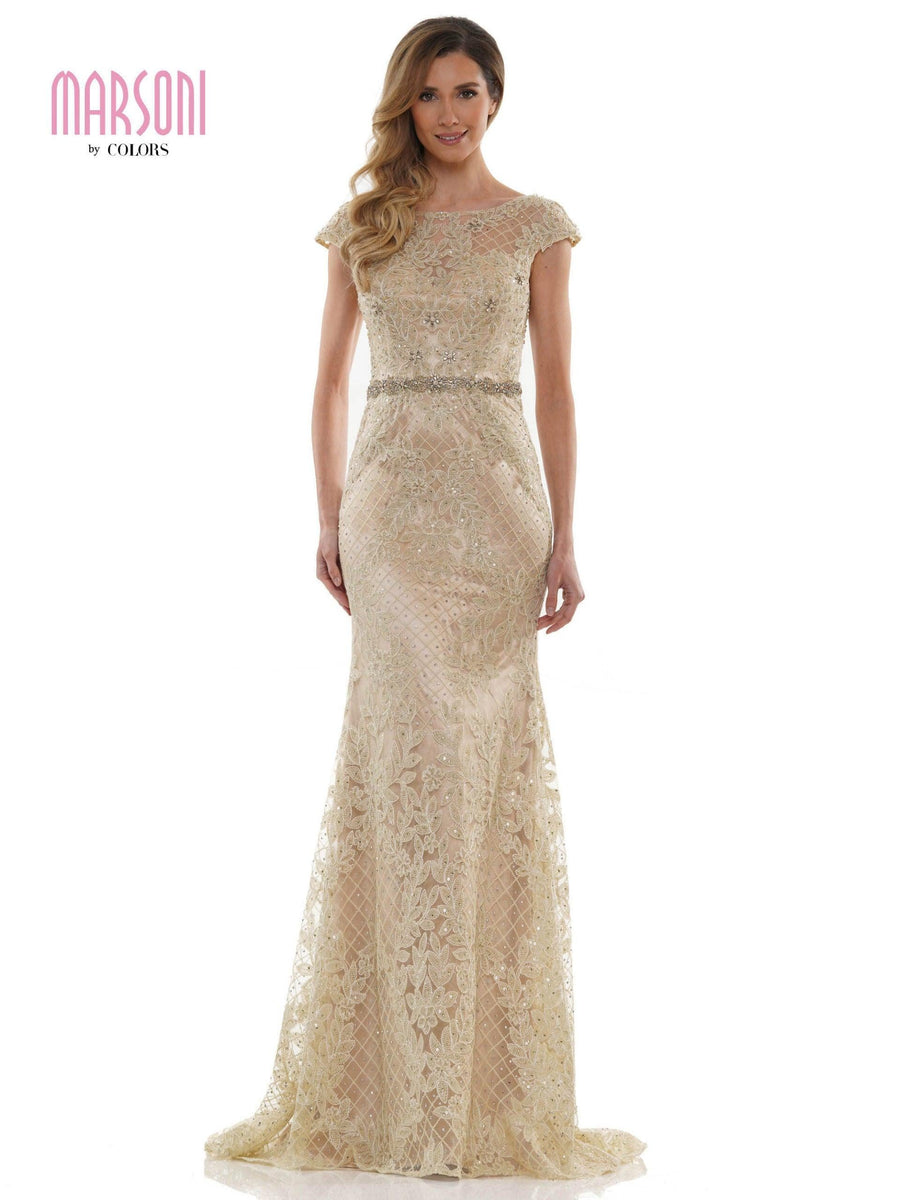 Marsoni Mother of the Bride Long Lace Gown 1120 - The Dress Outlet