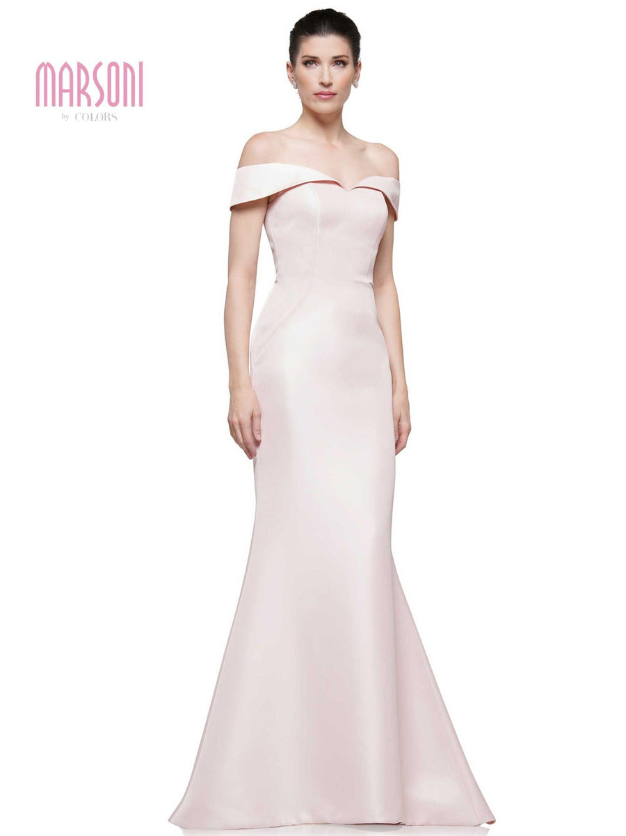 Marsoni Mother of the Bride Long Satin Dress 1003 - The Dress Outlet